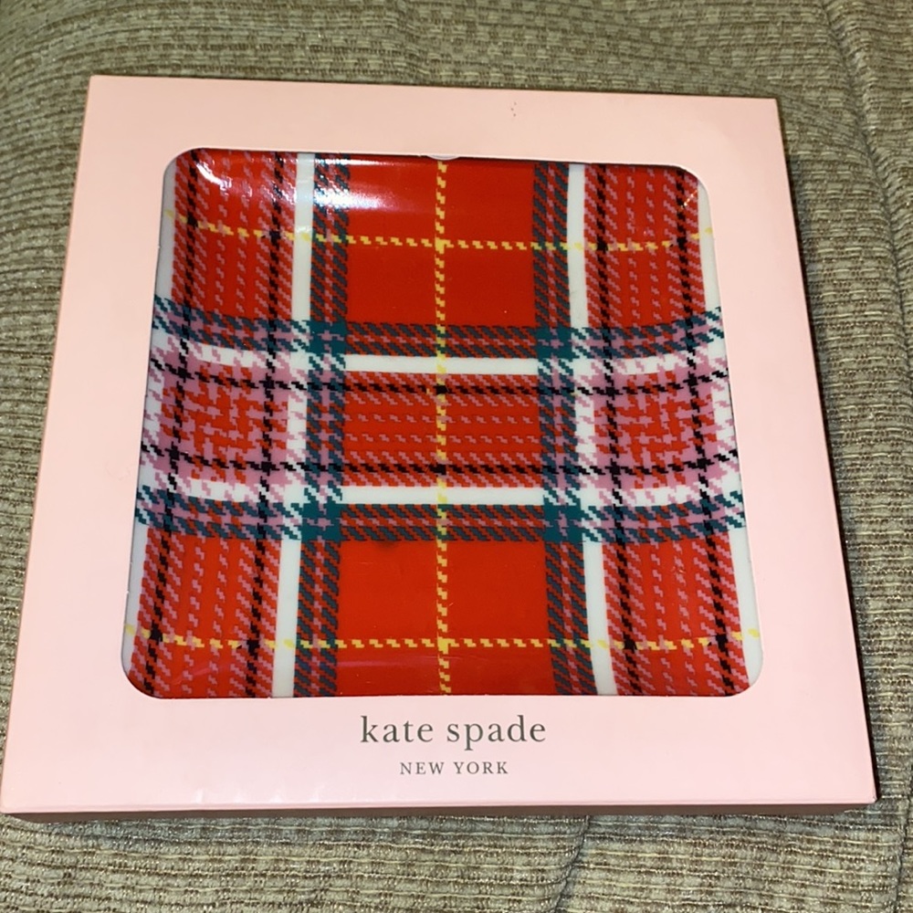 ❤️♠️💛NWT Lenox Kate Spade Plaid Tray
